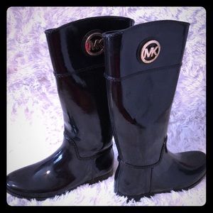 Authentic Michael Kors Rain Boots size 10 Black